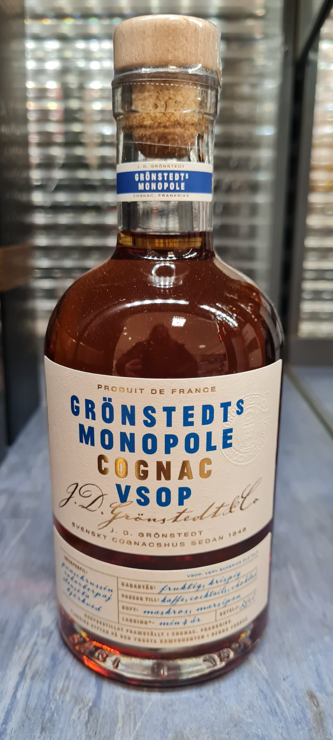 Vilket godis passar bäst till Grönstedts Monopol Gognac VSOP